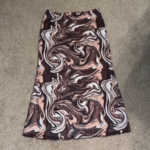 SHEIN Swirly Midi Skirt